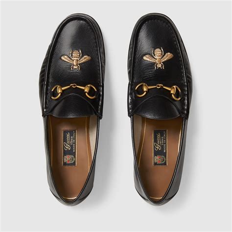 gucci loafers with bee logo|Gucci wool loafer.